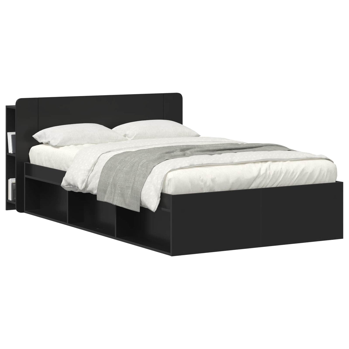 Vidaxl hoofdeinde kas zwart 135 x 18,5 x 80 cm geconstrueerd hout