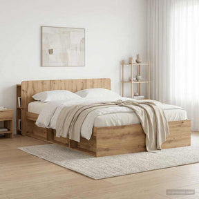 Vidaxl hoofdeinde kas artisanaal eiken 160 cm bewerkt hout