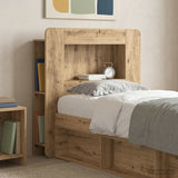 Vidaxl hoofdbordkast artisanaal eiken 80 cm geconstrueerd hout