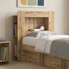 Vidaxl hoofdbordkast artisanaal eiken 80 cm geconstrueerd hout