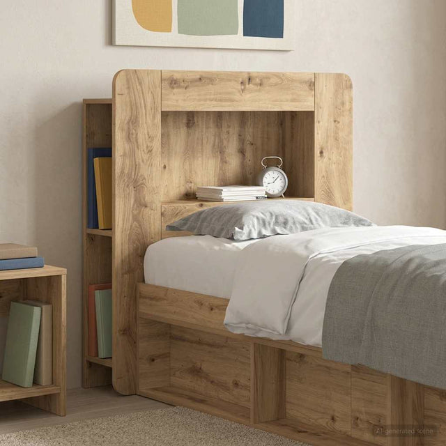 Vidaxl hoofdbordkast artisanaal eiken 80 cm geconstrueerd hout