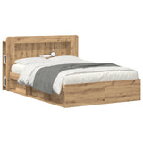 Vidaxl hoofdbordkast artisanaal eiken 160 cm geconstrueerd hout