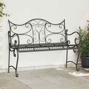 Vidaxl tuinbank 2 -zits 114 x 54 x 90 cm staal zilvergrijs