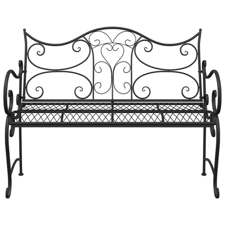 Vidaxl tuinbank 2 -zits 114 x 54 x 90 cm staal zwart