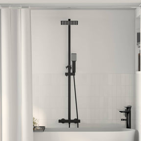 Vidaxl thermostatisch douchesysteem set zwart rvs 201