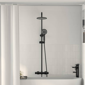 Vidaxl thermostatisch douchesysteem set zwart 27 x 46 x 123 cm rvs 201