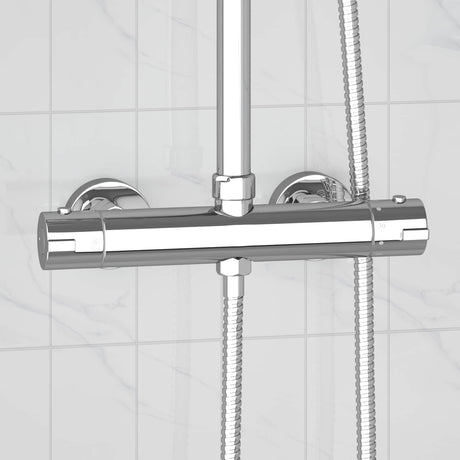Vidaxl thermostatische douchemixer rvs 201 27 x 8 x 6 cm zilver