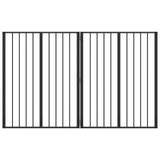 Vidaxl hondenpoort 2 st zwart 80 x 100 cm gegalvaniseerd staal