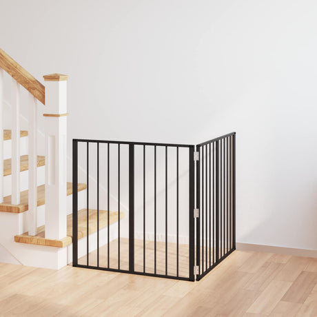 Vidaxl hondenpoort 2 st zwart 80 x 80 cm gegalvaniseerd staal