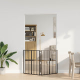 Vidaxl hondenpoort 2 st zwart 80 x 80 cm gegalvaniseerd staal