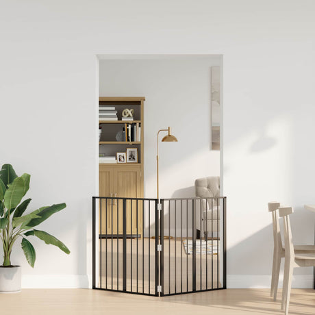 Vidaxl hondenpoort 2 st zwart 80 x 80 cm gegalvaniseerd staal