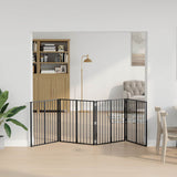 Vidaxl hondenpoort 4 st zwart 80 x 80 cm gegalvaniseerd staal