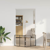 Vidaxl hondenpoort 2 st zwart 80 x 60 cm gegalvaniseerd staal
