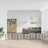 Vidaxl hondenpoort 6 st zwart 80 x 60 cm gegalvaniseerd staal