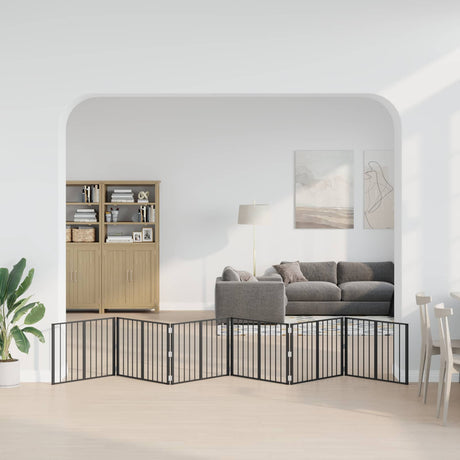 Vidaxl hondenpoort 6 st zwart 80 x 60 cm gegalvaniseerd staal
