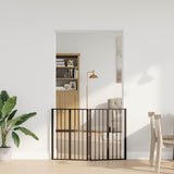 Vidaxl hondenpoort 2 st zwart 60 x 80 cm gegalvaniseerd staal