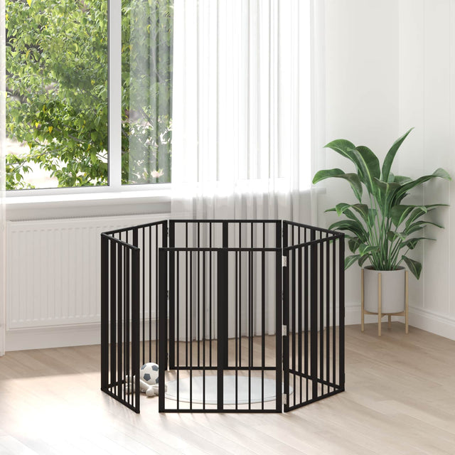 Vidaxl hondenpoort 6 st zwart 60 x 80 cm gegalvaniseerd staal