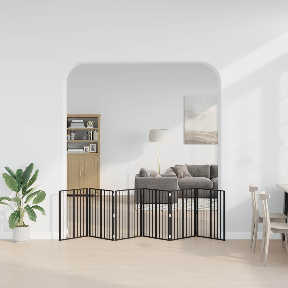 Vidaxl hondenpoort 6 st zwart 60 x 80 cm gegalvaniseerd staal