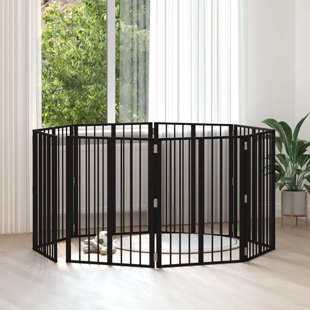 Vidaxl hondenpoort 8 st zwart 60 x 80 cm gegalvaniseerd staal