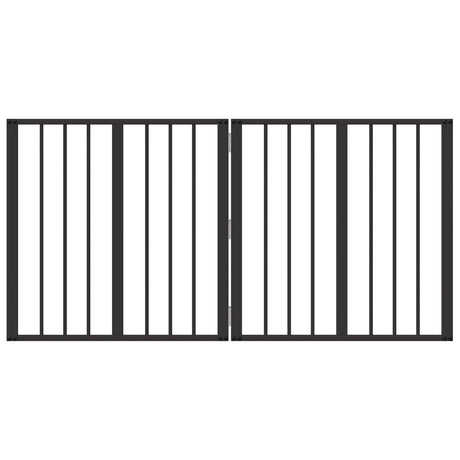 Vidaxl hondenpoort 2 st zwart 60 x 60 cm gegalvaniseerd staal