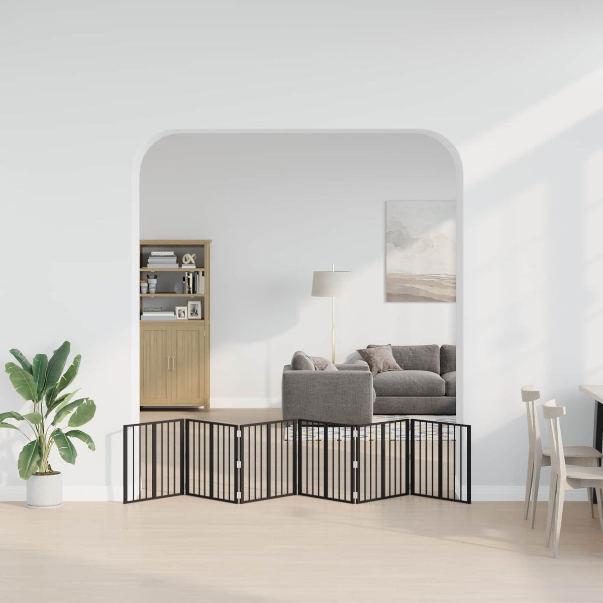 Vidaxl hondenpoort 6 st zwart 60 x 60 cm gegalvaniseerd staal