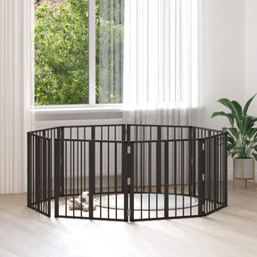 Vidaxl hondenpoort 8 st zwart 60 x 60 cm gegalvaniseerd staal