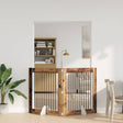 Vidaxl opvouwbaar hondenhek met standaards 2 st oud hout 200,5 cm