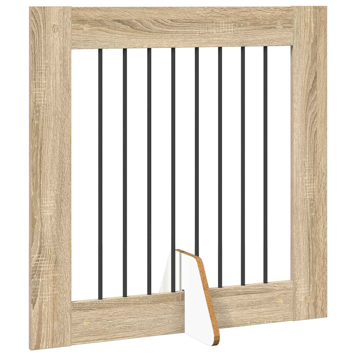 Vidaxl opvouwbaar hondenhek met standaards 4 st sonoma eiken 321 cm