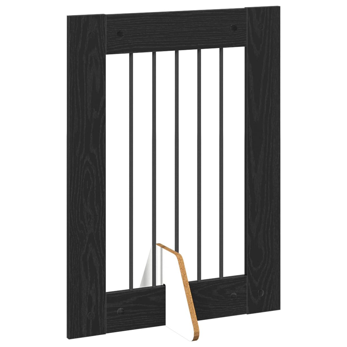 Vidaxl opvouwbaar hondenhek met standaards 6 st zwart eiken 362 cm