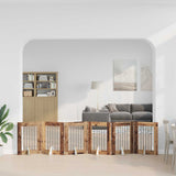 Vidaxl opvouwbaar hondenhek met standaards 6 st oud hout 362 cm