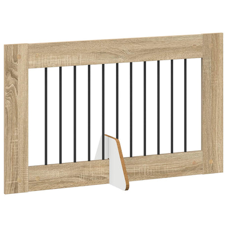 Vidaxl opvouwbaar hondenhek met standaards 6 st sonoma eiken 602 cm