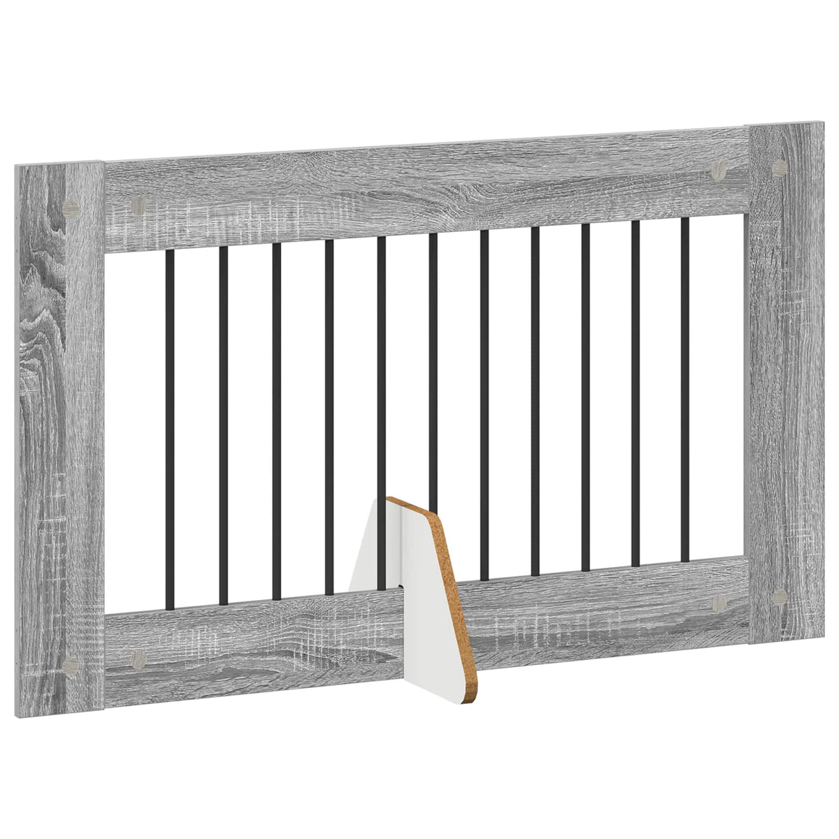 Vidaxl opvouwbaar hondenhek met standaards 6 st grijs sonoma 602 cm
