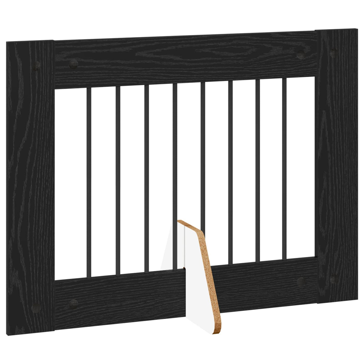 Vidaxl opvouwbaar hondenhek met standaards 6 st zwart eiken 482 cm