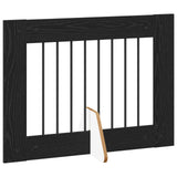 Vidaxl opvouwbaar hondenhek met standaards 6 st zwart eiken 482 cm