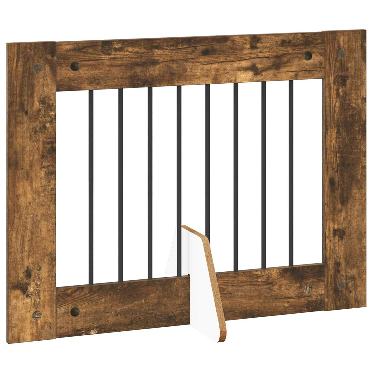 Vidaxl opvouwbaar hondenhek met standaards 6 st gerookt eiken 482 cm