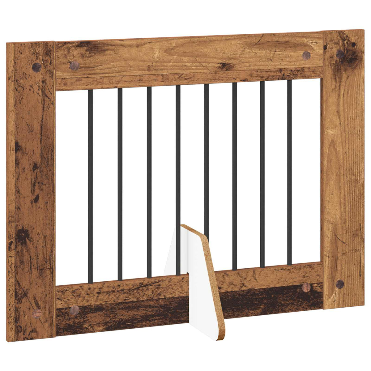 Vidaxl opvouwbaar hondenhek met standaards 6 st oud hout 482 cm