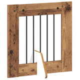 Vidaxl opvouwbaar hondenhek met standaards 4 st oud hout 241 cm