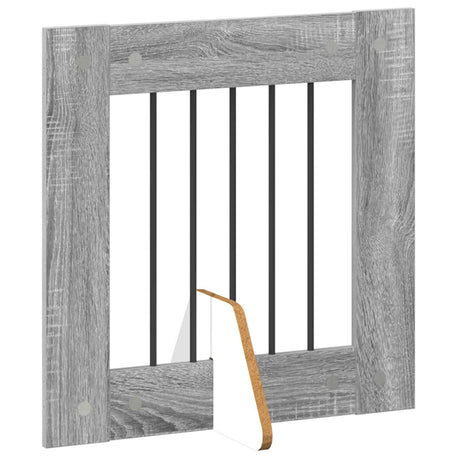 Vidaxl opvouwbaar hondenhek met standaards 6 st grijs sonoma 362 cm