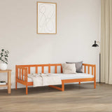 Vidaxl bedframe met hoofdeinde wasbruin 90 x 190 cm massief grenenhout