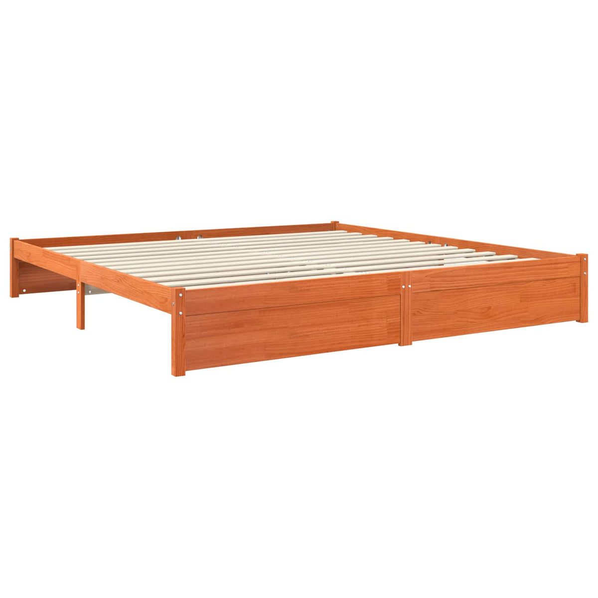 Vidaxl bedframe wasbruin 180 x 200 cm massief vurenhout