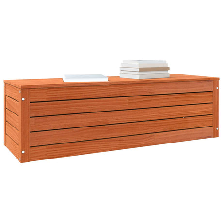 Vidaxl opbergbox wasbruin 109 x 36,5 x 33 cm massief grenenhout