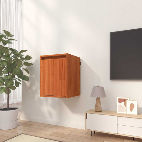 Vidaxl wandkast met opslag wasbruin 30 x 30 x 40 cm massief grenenhout