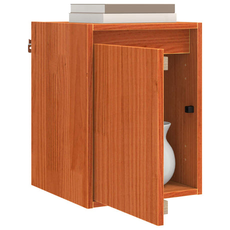 Vidaxl wandkast met opslag wasbruin 30 x 30 x 40 cm massief grenenhout