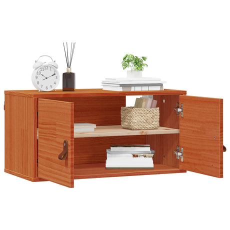 Vidaxl wandkast met plank wasbruin 60 x 30 x 30 cm massief grenenhout