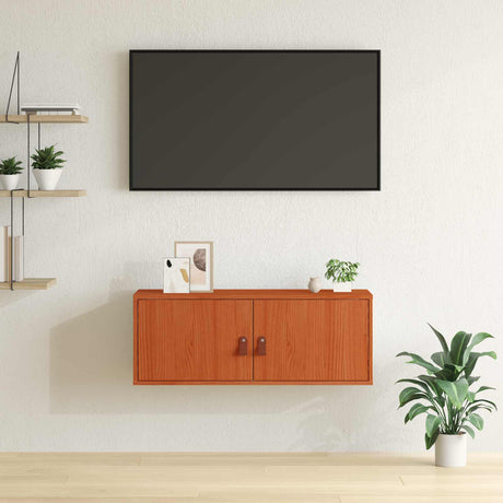 Vidaxl wandkast met plank wasbruin 80 x 30 x 30 cm massief grenenhout