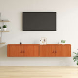 Vidaxl wandkast 2 st wasbruin 80 x 30 x 30 cm massief grenenhout