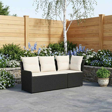 Vidaxl 2 st tuinstoel met armleuning en hoekbank pe rattan
