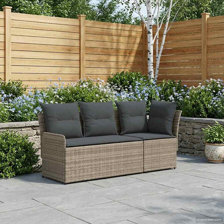 Vidaxl 2 st tuinstoel met armleuning en hoekbank pe rattan