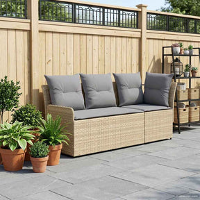 Vidaxl 2 st tuinstoel met armleuning en hoekbank pe rattan