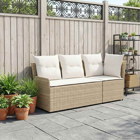 Vidaxl 2 st tuinstoel met armleuning en hoekbank pe rattan